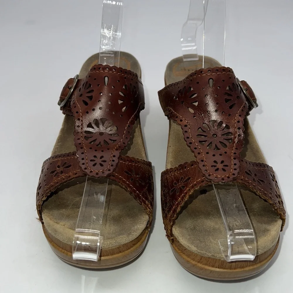 Dansko Brown Leather Slip on Sandals size EU 37